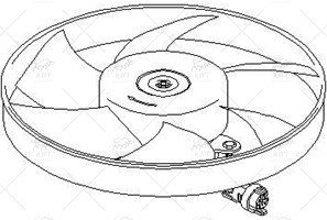 6K0959455A FAN MOTORU CORDOBA-IBIZA-POLO CLASSIC-INCA 95-> 1.4-1.6-1.9D-SDI SOL