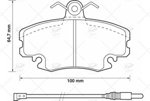 TNC400-FREN BALATASI ON E.M R9-K7M-F3R-K4J MGN I-COUPE-R19-MNGR-E6J-E7J-D7F EXPRESS-TWINGO-LOGAN 