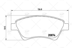 TNC1552-FREN BALATASI ON E.M 1.5-1.6 16V K9K-K4M MEGANE II-SCENIC II