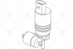 CAM SU FISKIYE MOTORU CADDY2-3-GOLF4-PASSAT-POLO-T4-5 ARKA YIKAMA OLANLAR ICIN